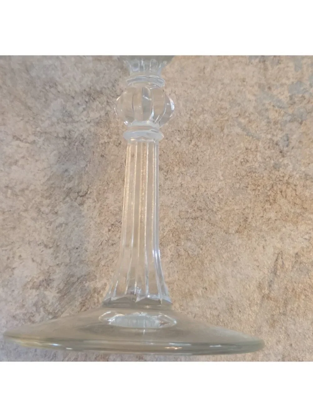 Vintage Martini Glass Clear Crystal? Ornate Ridged Stem Barware